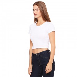 Plain Women's polycotton crop top Bella+Canvas 122 GSM